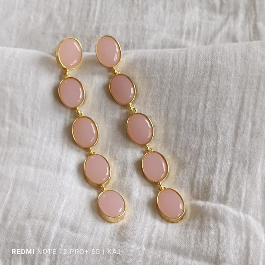 Monalisa multicolour stones  long earrings